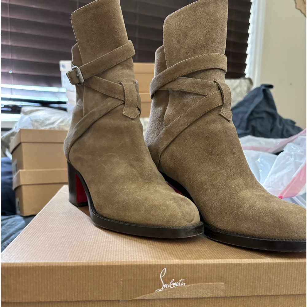 Christian Louboutin Karistrap 70mm boot. Size 37.5